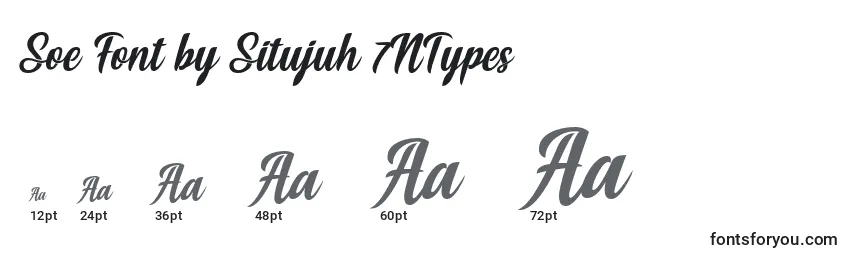 Размеры шрифта Soe Font by Situjuh 7NTypes
