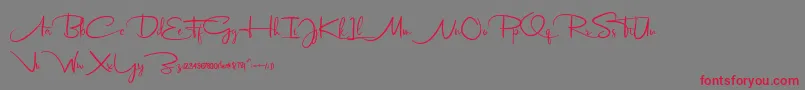 Soengenep Font – Red Fonts on Gray Background