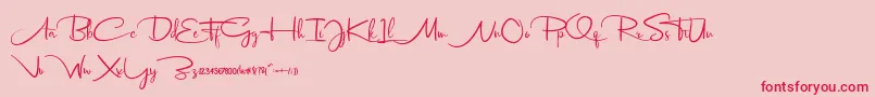 Soengenep Font – Red Fonts on Pink Background