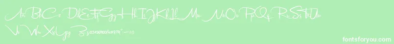 Soengenep Font – White Fonts on Green Background