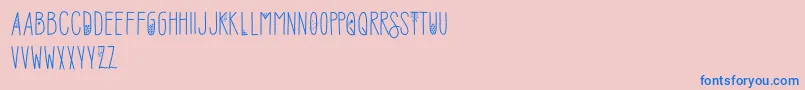 SofiaAmoti Starlight Demo Font – Blue Fonts on Pink Background