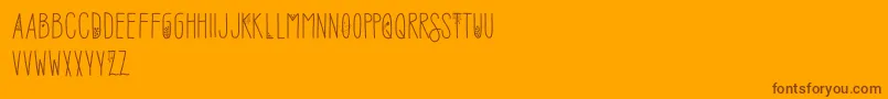 SofiaAmoti Starlight Demo-Schriftart – Braune Schriften auf orangefarbenem Hintergrund