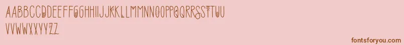 SofiaAmoti Starlight Demo-Schriftart – Braune Schriften auf rosa Hintergrund