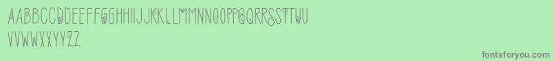 SofiaAmoti Starlight Demo Font – Gray Fonts on Green Background