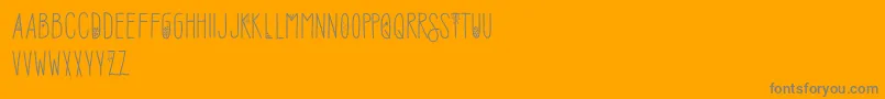 SofiaAmoti Starlight Demo-Schriftart – Graue Schriften auf orangefarbenem Hintergrund