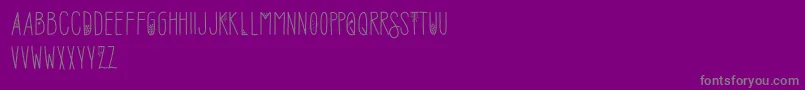 SofiaAmoti Starlight Demo-fontti – harmaat kirjasimet violetilla taustalla