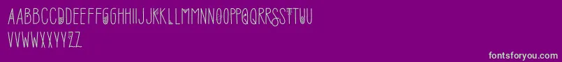 SofiaAmoti Starlight Demo Font – Green Fonts on Purple Background