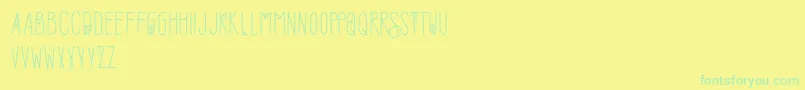 SofiaAmoti Starlight Demo Font – Green Fonts on Yellow Background