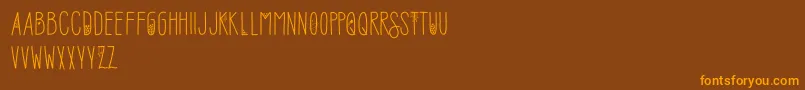 SofiaAmoti Starlight Demo Font – Orange Fonts on Brown Background