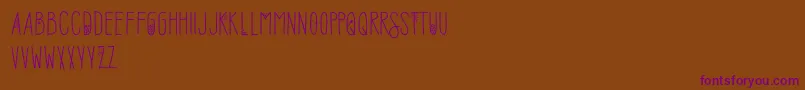 SofiaAmoti Starlight Demo-Schriftart – Violette Schriften auf braunem Hintergrund