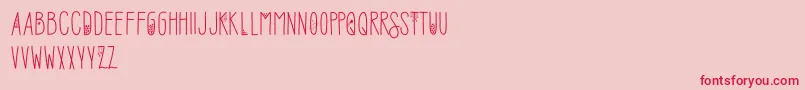 SofiaAmoti Starlight Demo Font – Red Fonts on Pink Background