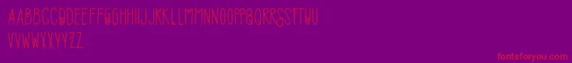 SofiaAmoti Starlight Demo Font – Red Fonts on Purple Background