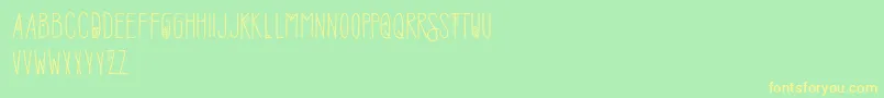 SofiaAmoti Starlight Demo Font – Yellow Fonts on Green Background