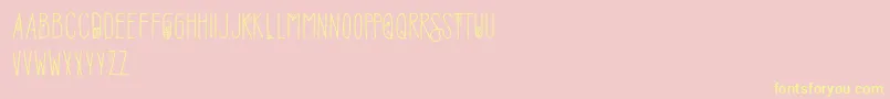 SofiaAmoti Starlight Demo Font – Yellow Fonts on Pink Background