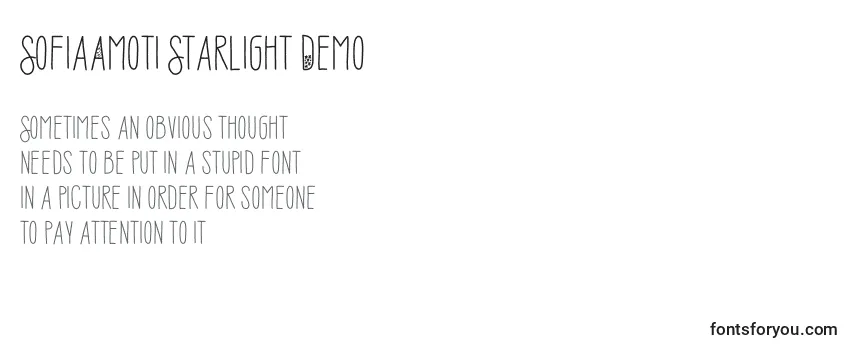 Шрифт SofiaAmoti Starlight Demo