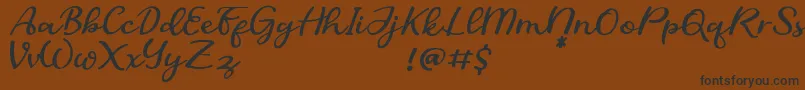 SofiaDemo Font – Black Fonts on Brown Background