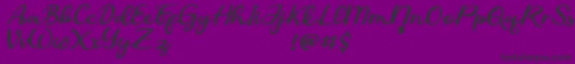 SofiaDemo Font – Black Fonts on Purple Background