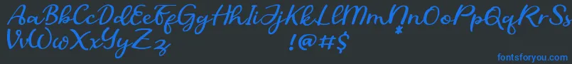 SofiaDemo Font – Blue Fonts on Black Background