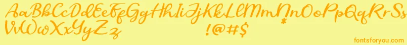 SofiaDemo Font – Orange Fonts on Yellow Background