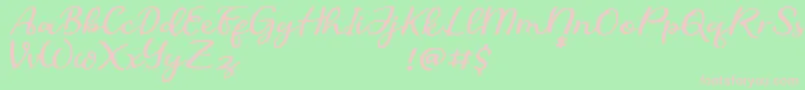 More about SofiaDemo Font SofiaDemo Font – Pink Fonts on Green Background