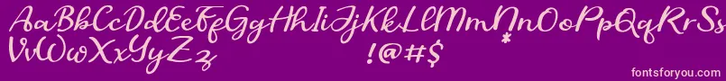 SofiaDemo Font – Pink Fonts on Purple Background