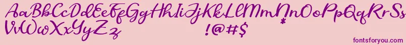 SofiaDemo Font – Purple Fonts on Pink Background