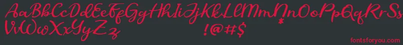 SofiaDemo Font – Red Fonts on Black Background