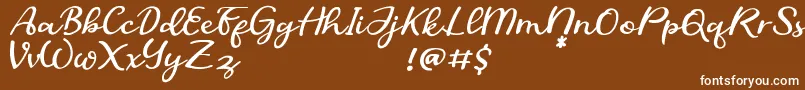 SofiaDemo Font – White Fonts on Brown Background