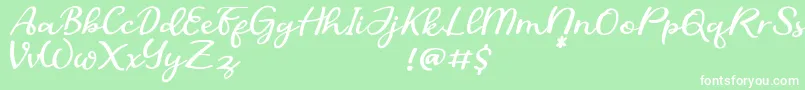 SofiaDemo Font – White Fonts on Green Background