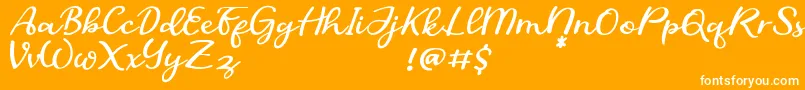 SofiaDemo Font – White Fonts on Orange Background