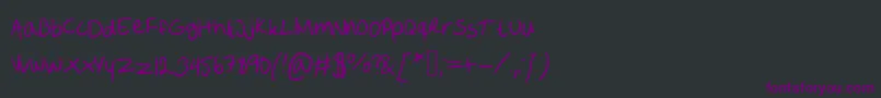 フォントSofie s handwriting – 黒い背景に紫のフォント