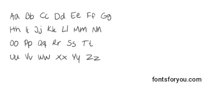 Sofie s handwriting-fontti