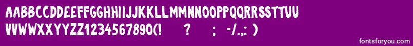 フォントSofija – 紫の背景に白い文字