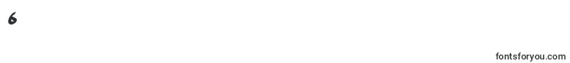 フォントHandwrit – フォント数字6
