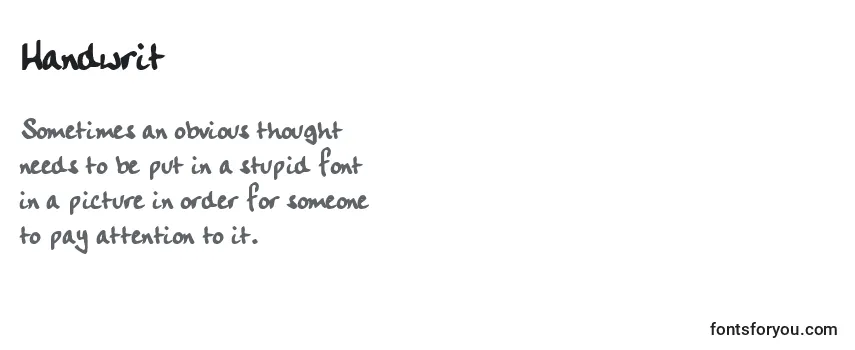 Review of the Handwrit Font