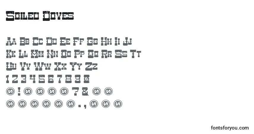 Schriftart Soiled Doves – Alphabet, Zahlen, spezielle Symbole