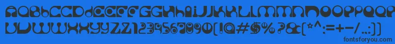 Шрифт Solange – чёрные шрифты на синем фоне