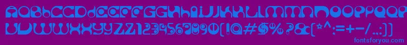 Fonte Solange – fontes azuis em um fundo violeta