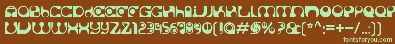 Solange Font – Green Fonts on Brown Background