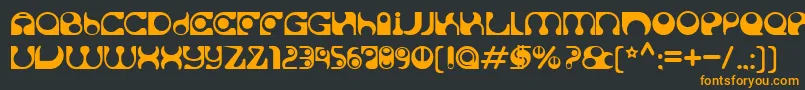 Solange Font – Orange Fonts on Black Background