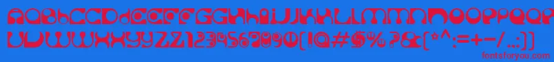 Solange Font – Red Fonts on Blue Background