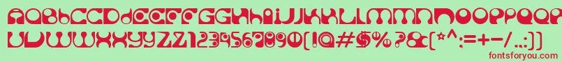 Solange Font – Red Fonts on Green Background