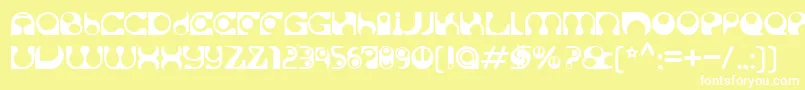 フォントSolange – 黄色い背景に白い文字