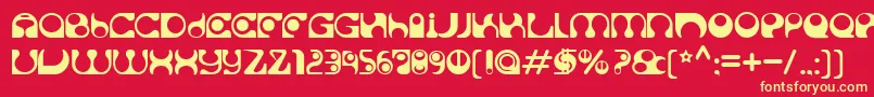 Solange Font – Yellow Fonts on Red Background