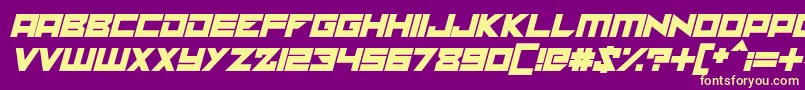 solaria italic Font – Yellow Fonts on Purple Background