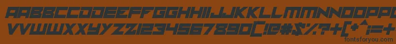solaria italic Font – Black Fonts on Brown Background