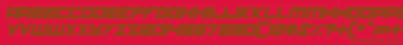 solaria italic Font – Brown Fonts on Red Background