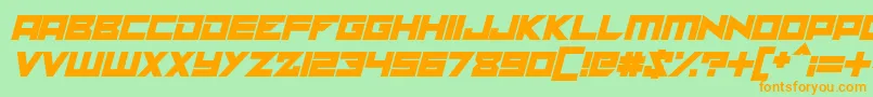 solaria italic Font – Orange Fonts on Green Background