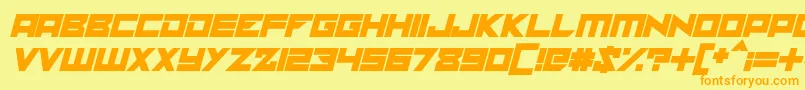 solaria italic-fontti – oranssit fontit keltaisella taustalla