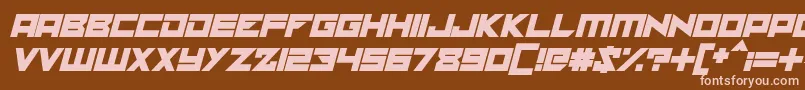 solaria italic Font – Pink Fonts on Brown Background